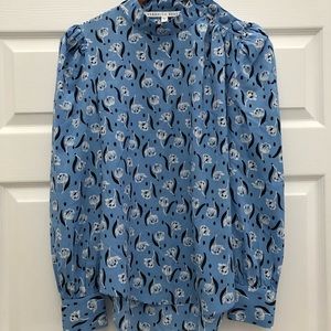 Veronica Beard printed crepe Blouse